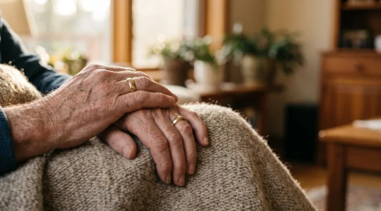 Mains d'un couple portant leurs alliances de mariage, symbole de durabilité et d'engagement dans le temps